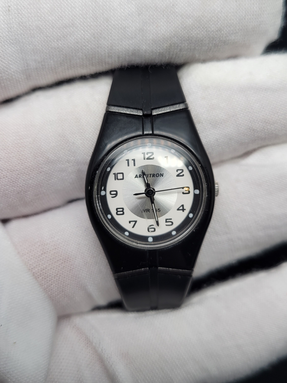 Armitron Black Casual Analog Watch with Silver Dial
